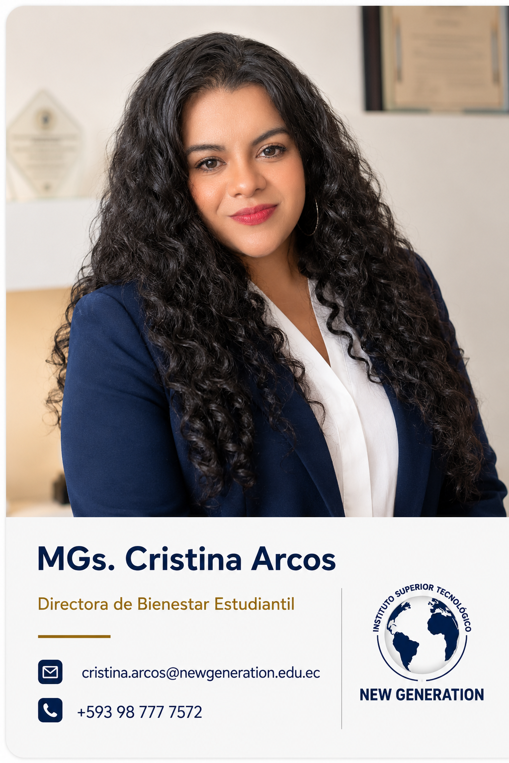 MGs. PSc. Cristina Arcos