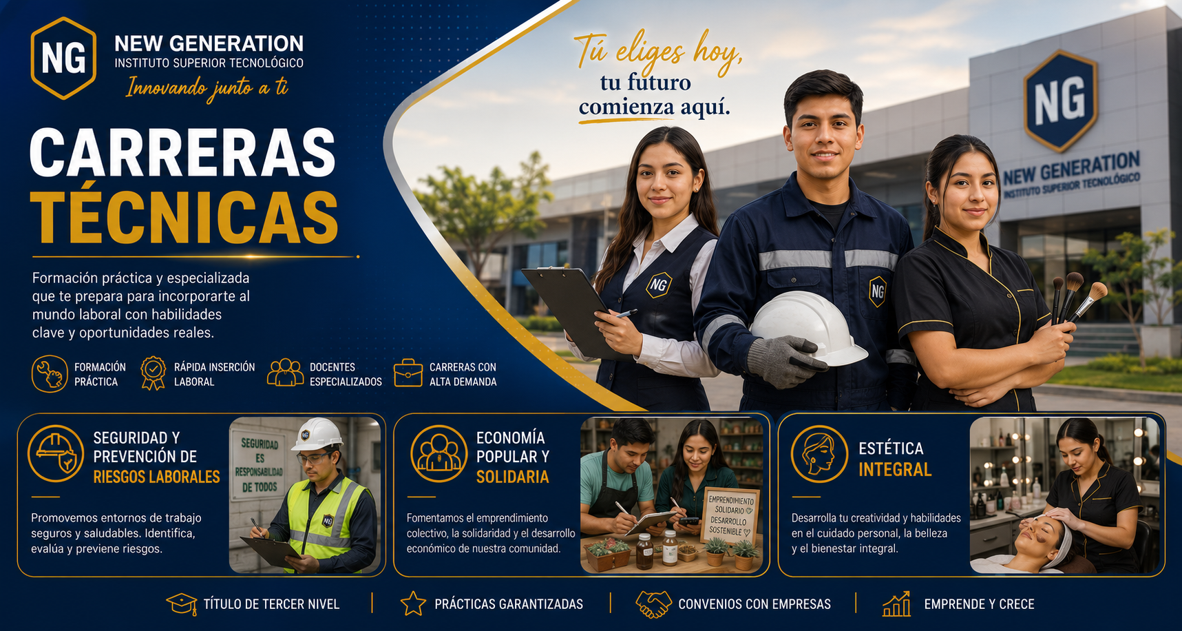 Carreras Académicas Técnicas | Instituto Superior Tecnológico New Generation
