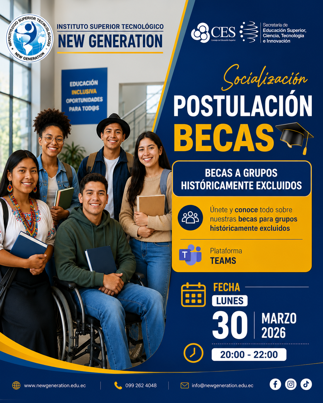 Socialización del proceso de postulación a becas para grupos históricamente excluidos