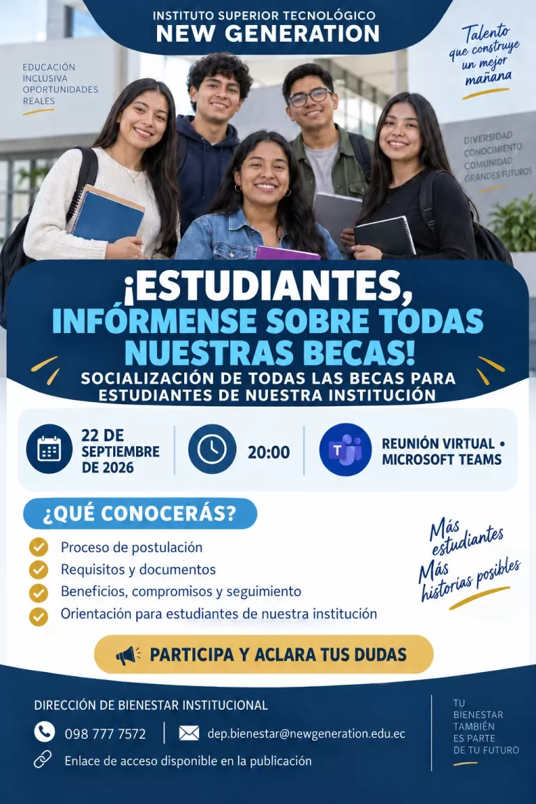 Estudiantes, infórmense sobre todas nuestras becas