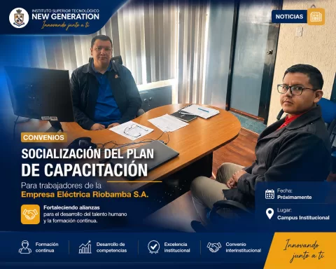 Instituto New Generation socializa Plan de Capacitación con la Empresa Eléctrica Riobamba S.A.